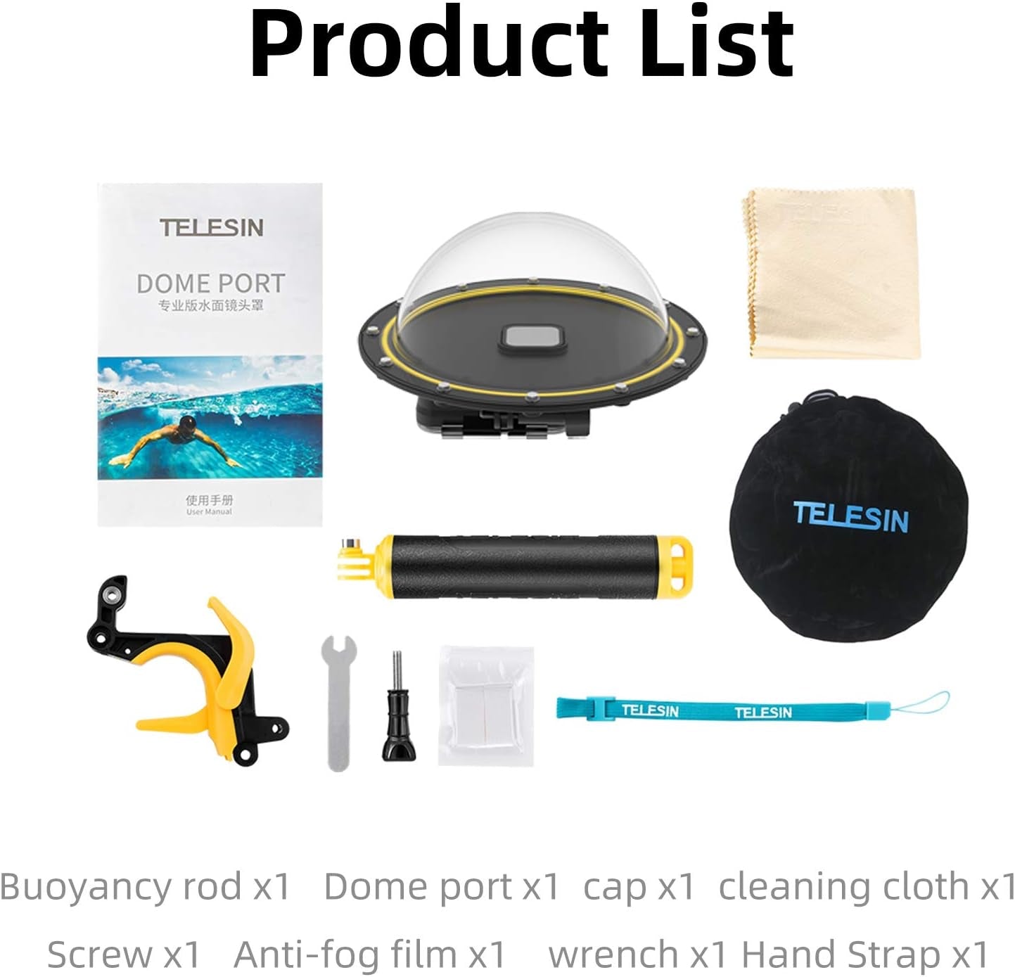 TELESIN 6" Dome Port For GoPro HERO13/HERO12/HERO11