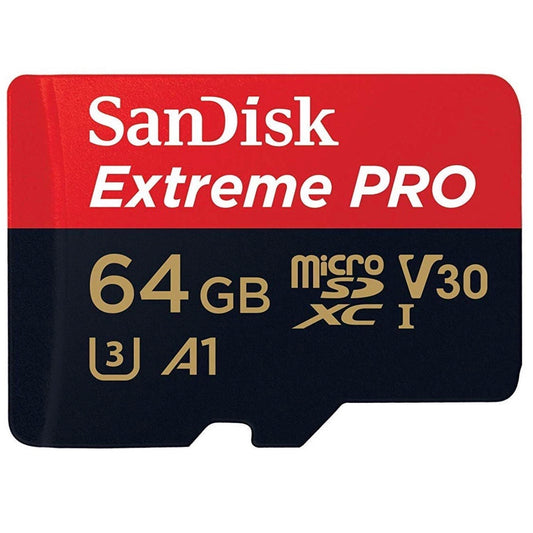 SanDisk Extreme Pro MicroSDXC UHS-I U3 A2 V30 64GB + Adapter