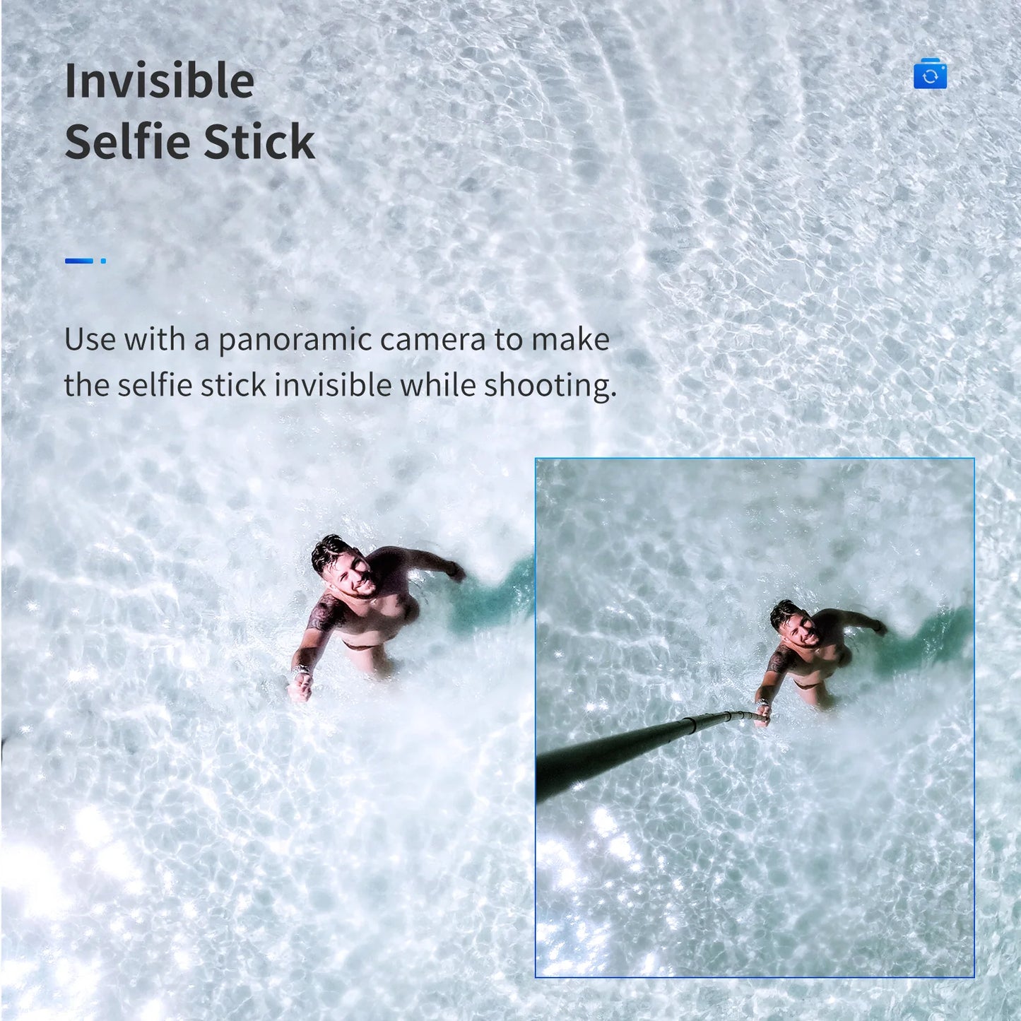 TELESIN 1.16m Carbon Fiber Ultra Light Selfie-Stick for GoPro and all Action Cameras