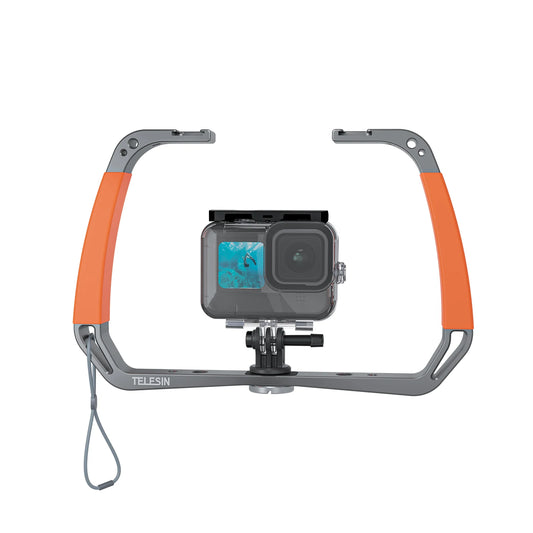 TELESIN Diving Rig Handheld Stabilizer for GoPro Cameras with Cold Shoe Mounts